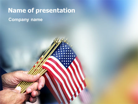 USA Flag Presentation Template, Master Slide