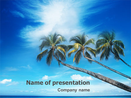 Palm Tree Presentation Template, Master Slide
