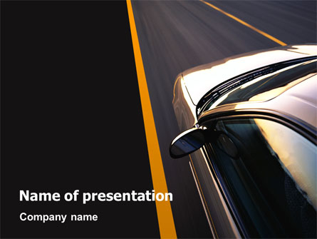 Car On Highway Presentation Template, Master Slide