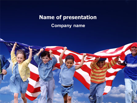 Children Of The USA Presentation Template, Master Slide