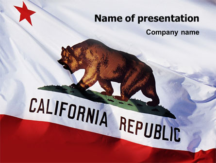 California State Flag Presentation Template, Master Slide