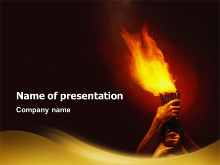 Olympic Flame Presentation Template, Master Slide