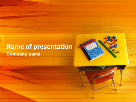 School Desk Presentation Template, Master Slide
