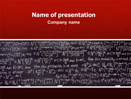 Algebraic Formulas Presentation Template, Master Slide