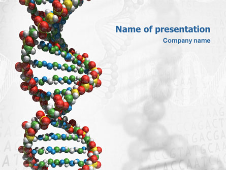 DNA On a Gray Presentation Template, Master Slide