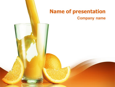 Orange Juice Presentation Template, Master Slide