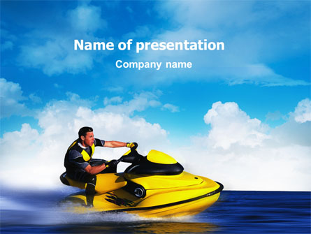Water Motorcycle Presentation Template, Master Slide
