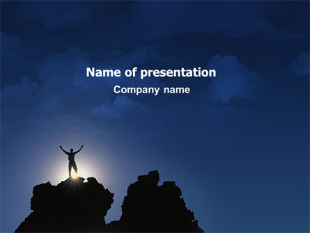 Climber On The Top Presentation Template, Master Slide