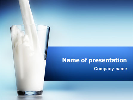 Glass Full Of Milk Presentation Template, Master Slide