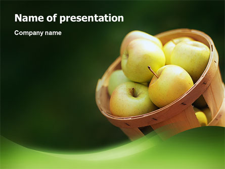 Basket of Apples Presentation Template, Master Slide