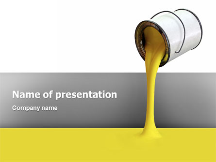 Yellow Paint Presentation Template, Master Slide