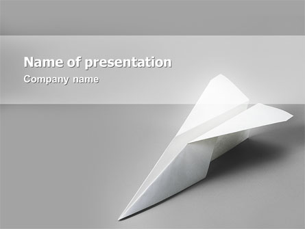 Paper Airplane Presentation Template, Master Slide