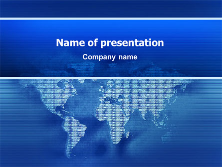Digital Communication World Presentation Template, Master Slide