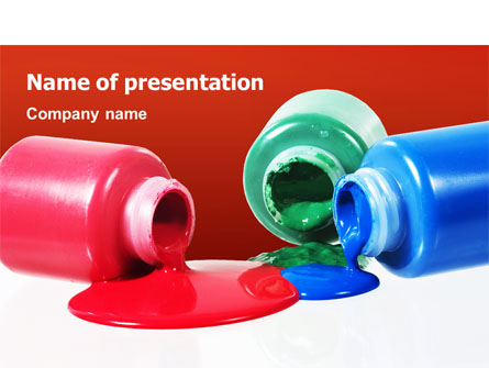 Paint Cans Presentation Template, Master Slide