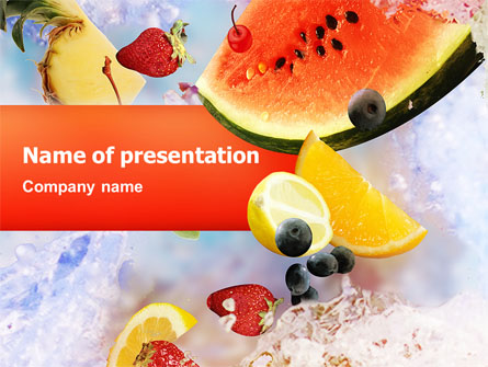 Water Melon Presentation Template, Master Slide