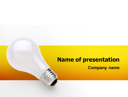 Lamp Presentation Template, Master Slide