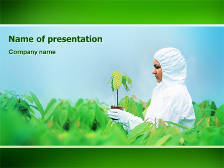 Green Plant Breeding Presentation Template, Master Slide