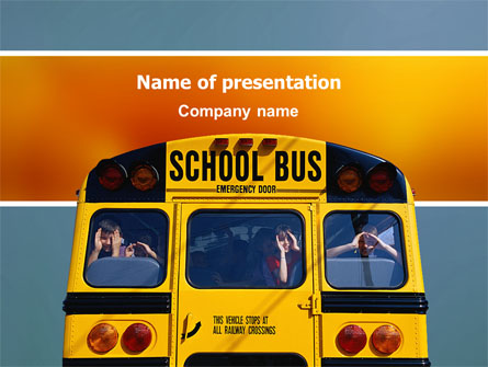 School Bus Aft Presentation Template, Master Slide