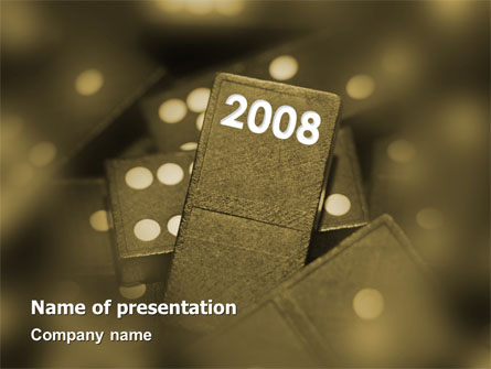Year 2008 In Domino Presentation Template, Master Slide
