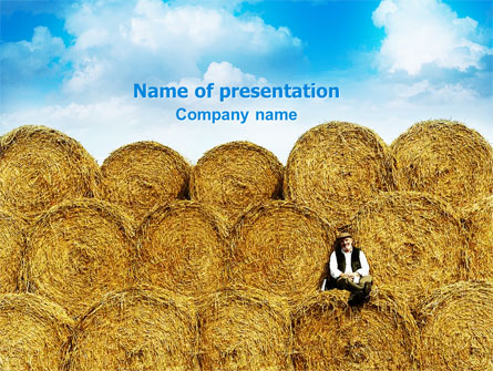 Rolls Of Hay Presentation Template, Master Slide