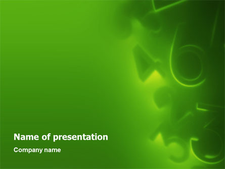 Green Numbers Presentation Template, Master Slide