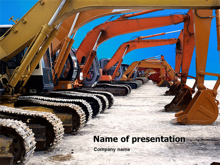 Heavy Construction Equipment Presentation Template, Master Slide