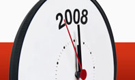 Year 2008 with Clockface Presentation Template