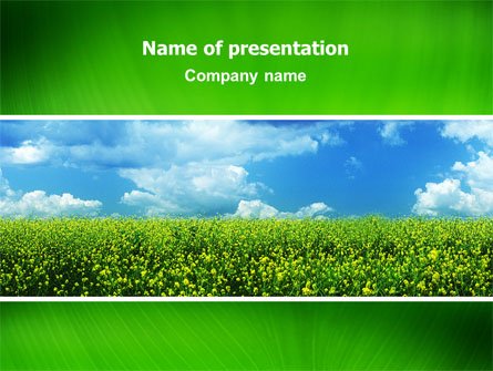 Green Field In A Sunny Day Presentation Template, Master Slide