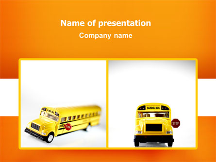 School Bus Model Presentation Template, Master Slide