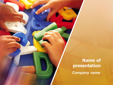 Alphabet Game Presentation Template, Master Slide