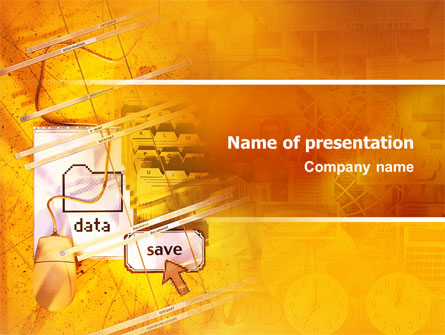 Data Saving Presentation Template, Master Slide