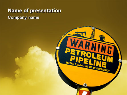 Petroleum Pipeline Presentation Template, Master Slide