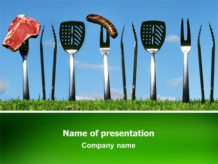 BBQ And Grill Tools Presentation Template, Master Slide