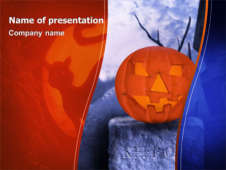 Jack-o-lantern In The Scary Night Presentation Template, Master Slide