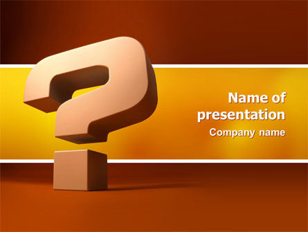 Question Mark In 3D Presentation Template, Master Slide