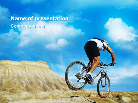 Mountain Cyclist Presentation Template, Master Slide