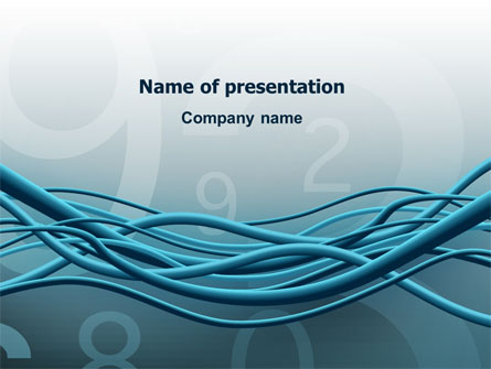 Aqua Blue Wires Presentation Template, Master Slide