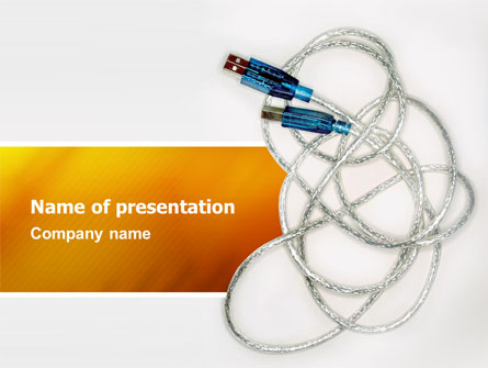 USB Cable Presentation Template, Master Slide