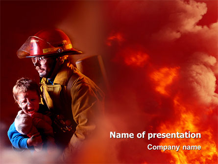 Fire Alarm Presentation Template, Master Slide