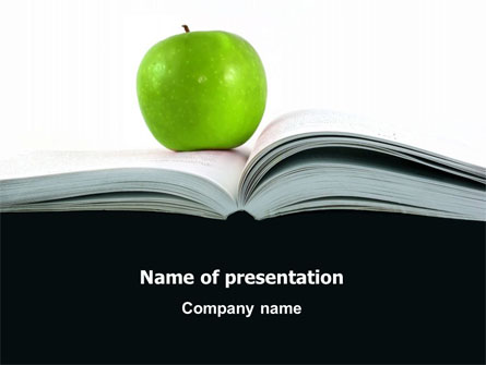 Book And Apple Presentation Template, Master Slide
