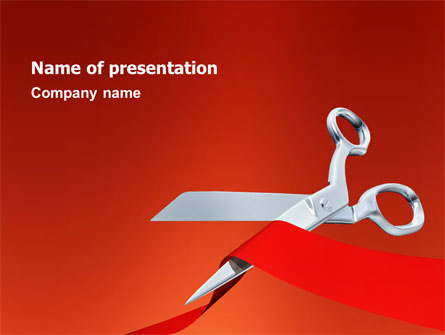 Cutting Red Tape Presentation Template, Master Slide