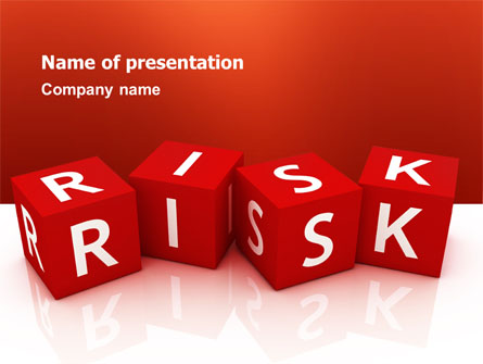 Red Risk Cubes Presentation Template, Master Slide