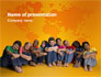 Kids On the Orange World Background slide 1