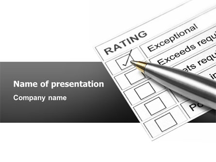 Rating Presentation Template, Master Slide