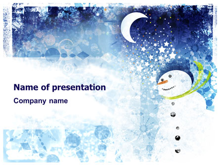 Snowman Presentation Template, Master Slide