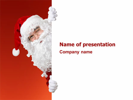 Santa Around the Corner Presentation Template, Master Slide