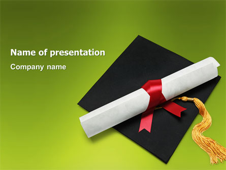 Certificate of Degree Presentation Template, Master Slide