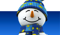 Smiling Snowman Presentation Template