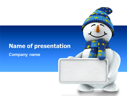 Smiling Snowman Presentation Template, Master Slide