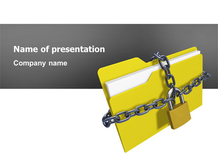 Secured Folder Presentation Template, Master Slide